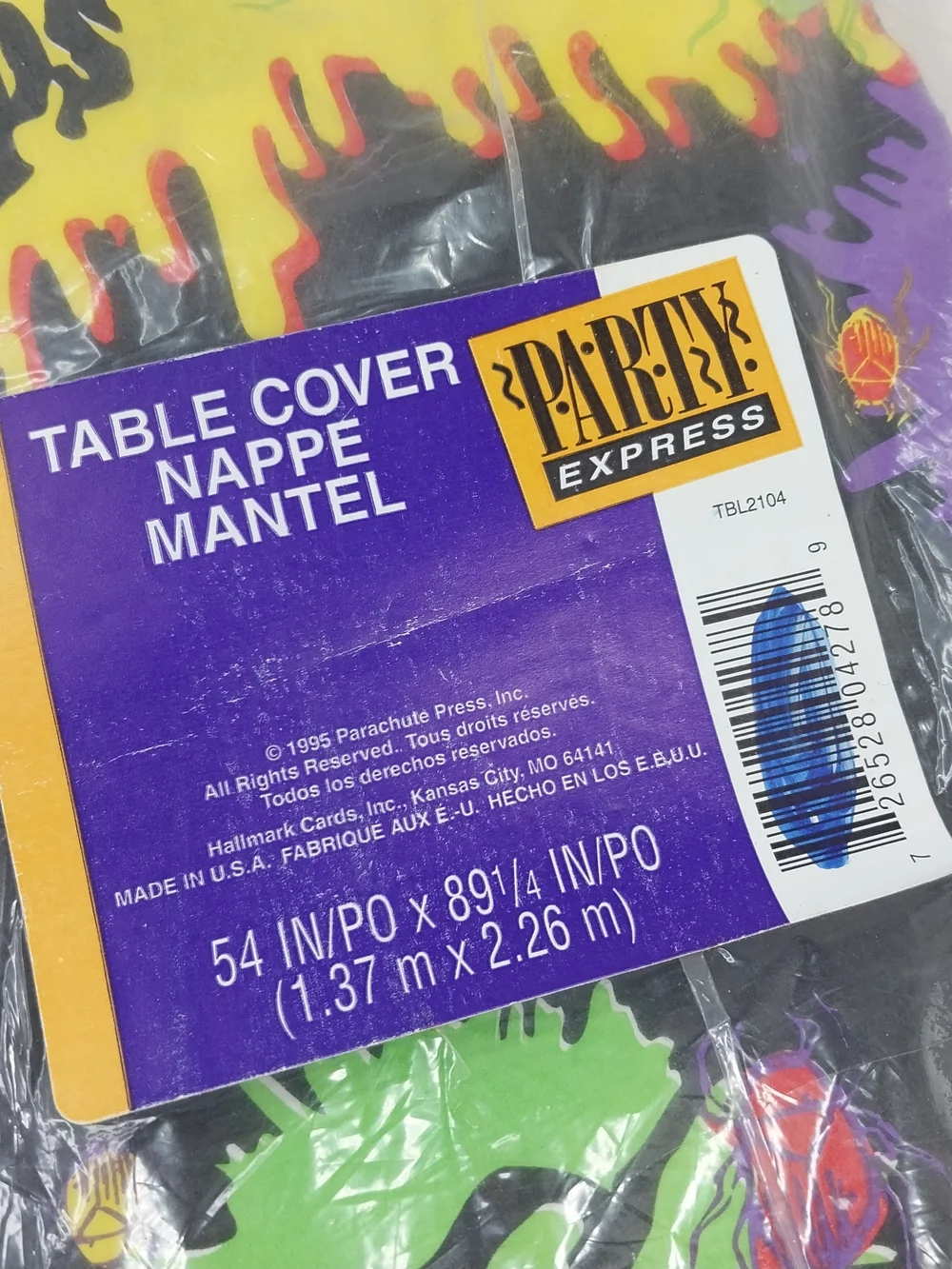 Vtg Goosebumps Table Cover Paper Hallmark 54